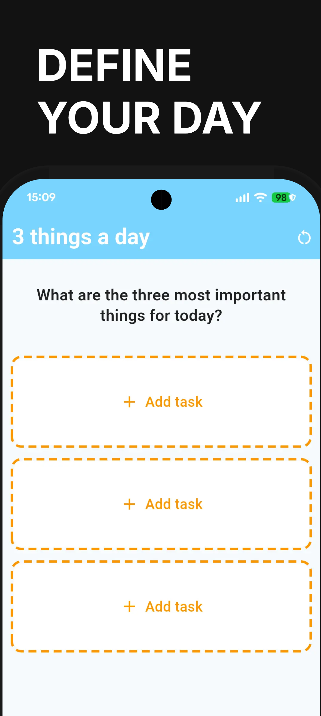 3 Things app screenshot 1