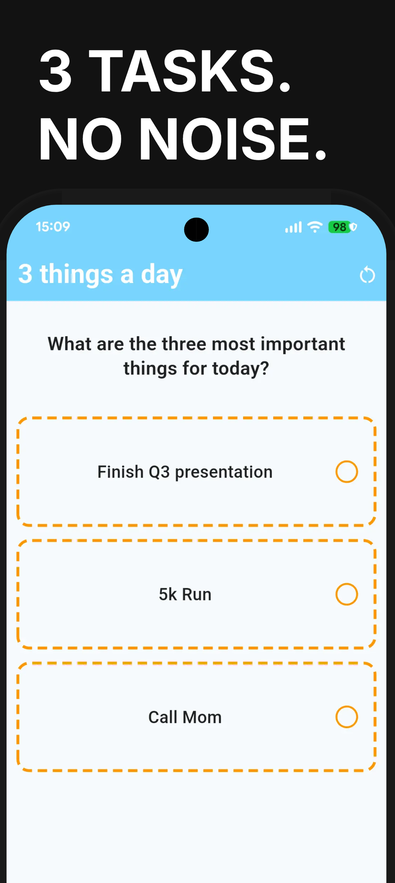 3 Things app screenshot 2